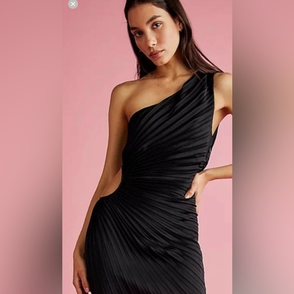 BHLND Delfi Collective Solie Pleated One-Shoulder
Cutout Sheath Gown - Picture 1 of 7